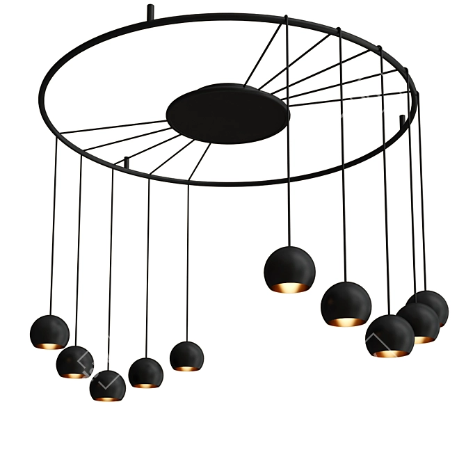 Modern Pendant Lighting HOOLAHOOP Design 3D model image 3
