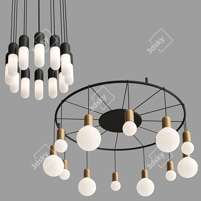 Modern Pendant Lighting HOOLAHOOP Design 3D model image 5