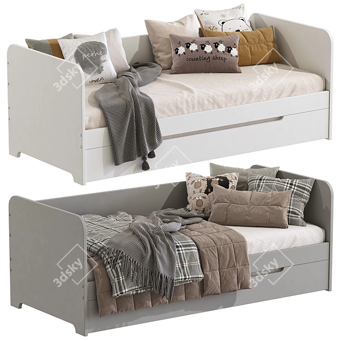 Convertible Sofa Bed Flocon 295 3D model image 1