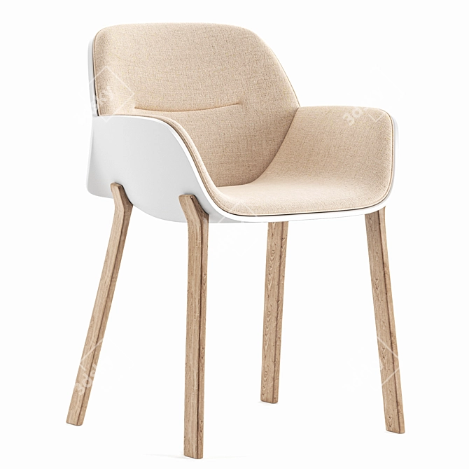 Minimalistic Nuez Chair Collection 3D model image 1