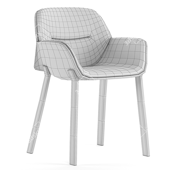 Minimalistic Nuez Chair Collection 3D model image 4