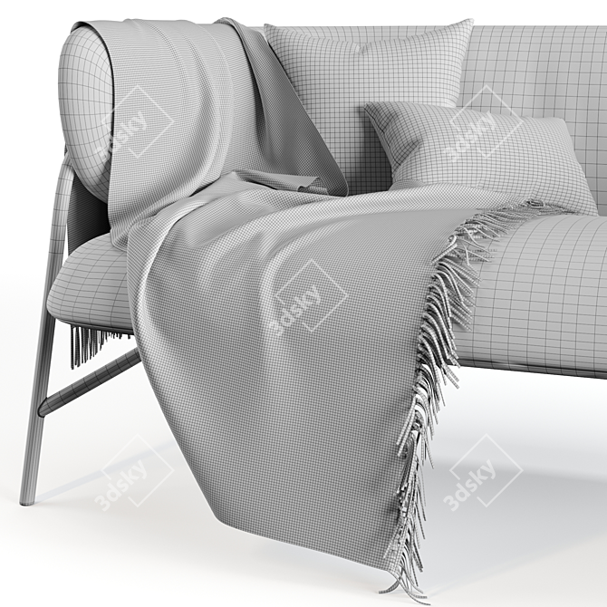 Rossin Samurai Small Sofa: Ready for Corona Render 3D model image 4