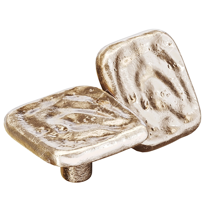 Silver Branch Furniture Handle 3D model image 1