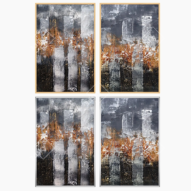 Duo Art Set with Frame Options 3D model image 3