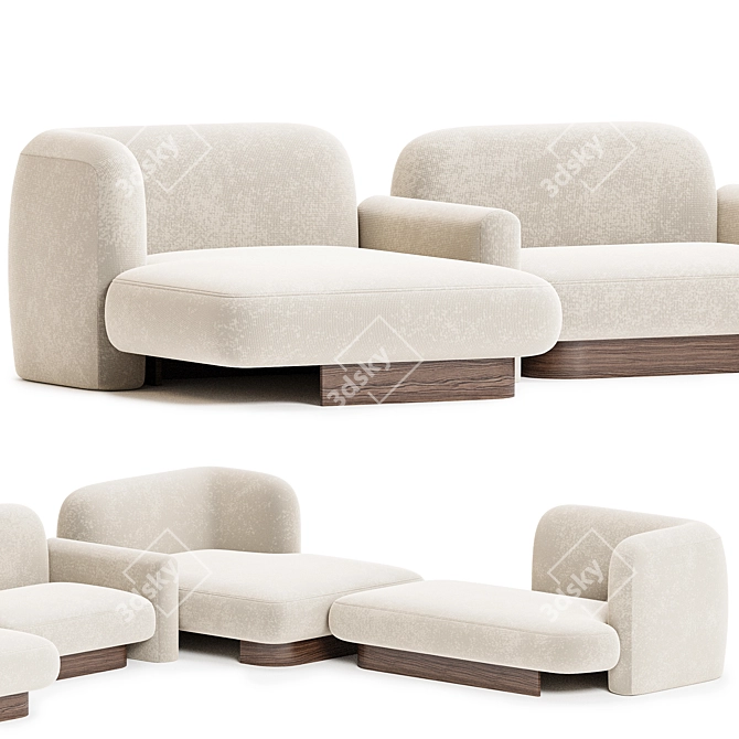 Modern Pop Sofa by Delcourt 3D model image 2