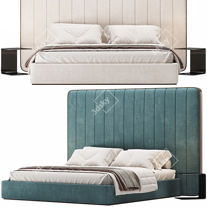 Modern Minimalist Como Bed Design 3D model image 2