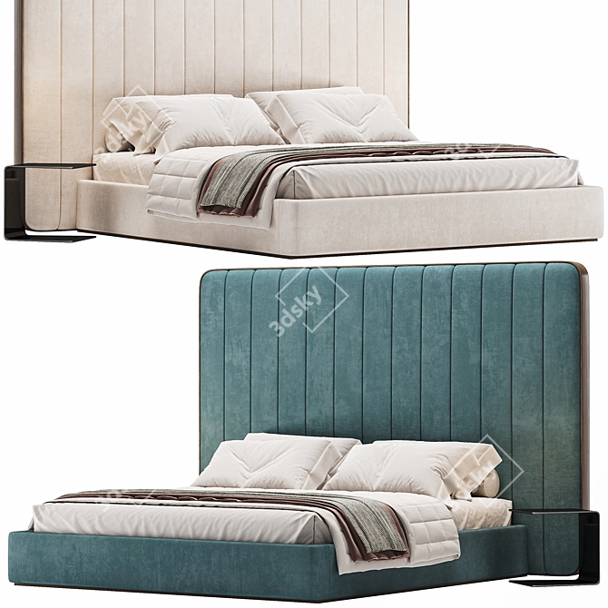 Modern Minimalist Como Bed Design 3D model image 3