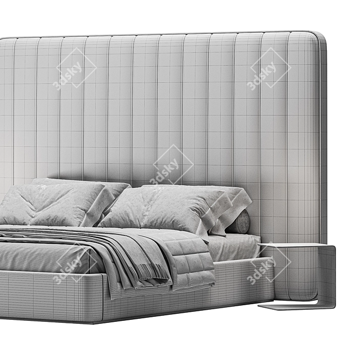 Modern Minimalist Como Bed Design 3D model image 5