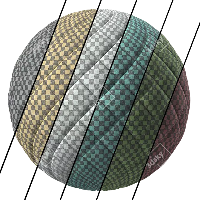 Title: Stitched Velvet Fabric Texture 3D model image 1