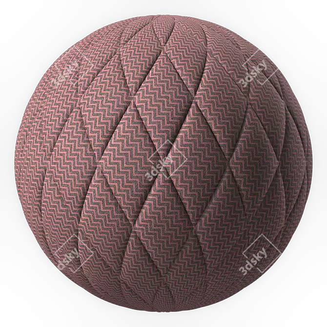 Luxury Stitched Velvet Fabric Texture 3D model image 4