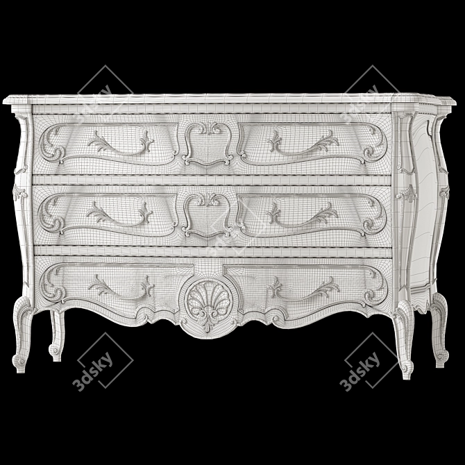 Craftcode 1988 Dresser & Nightstand 3D model image 5