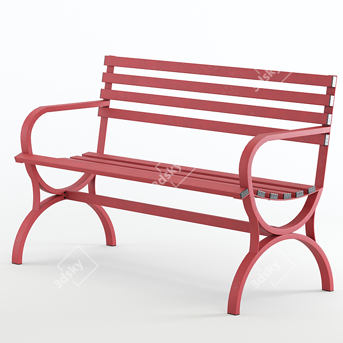 Modern Bench Design by Pouya 3D model image 1