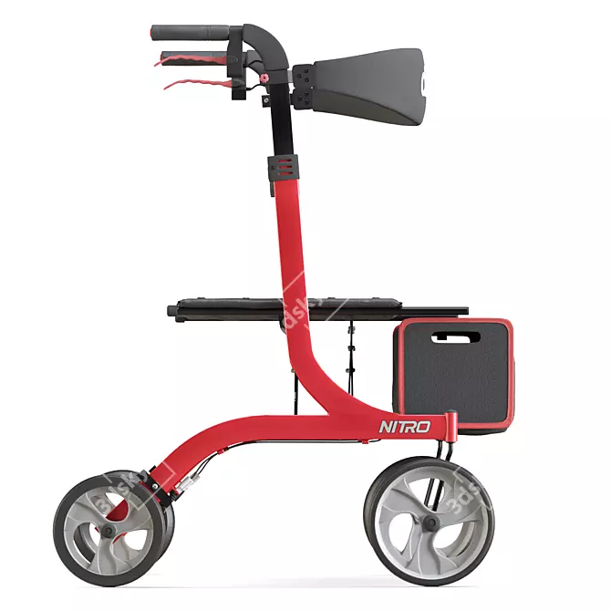 4k PBR Textured High Poly Rollator 3D model image 2