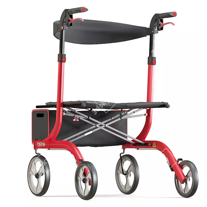 4k PBR Textured High Poly Rollator 3D model image 3