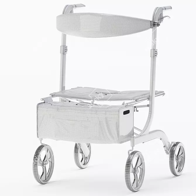 4k PBR Textured High Poly Rollator 3D model image 7