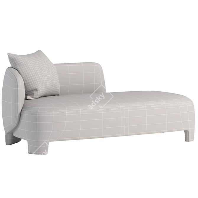 Modern Fabric Day Bed Design 3D model image 3