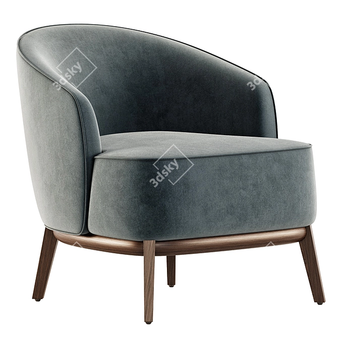 Modern 2017 Megan Maple Chair 3D model image 1
