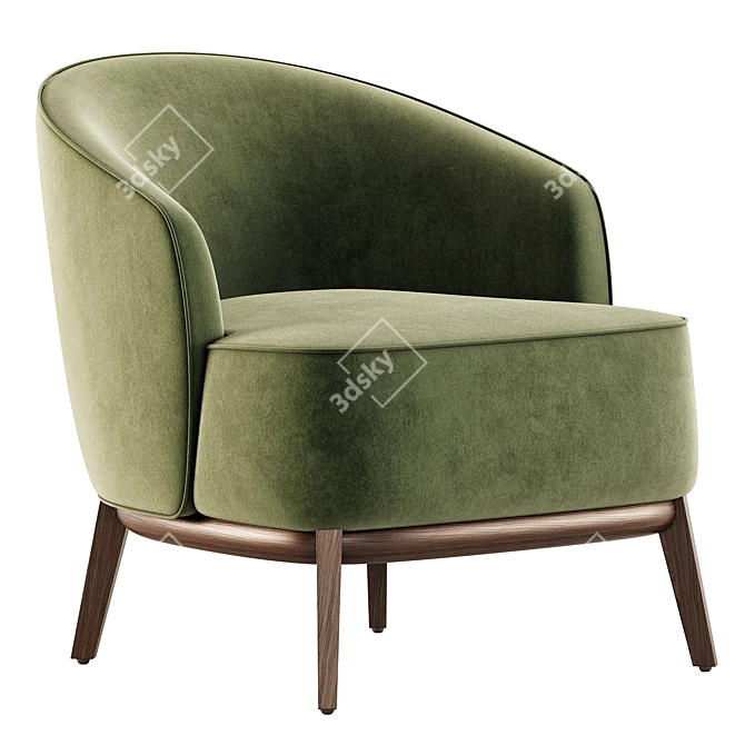 Modern 2017 Megan Maple Chair 3D model image 3