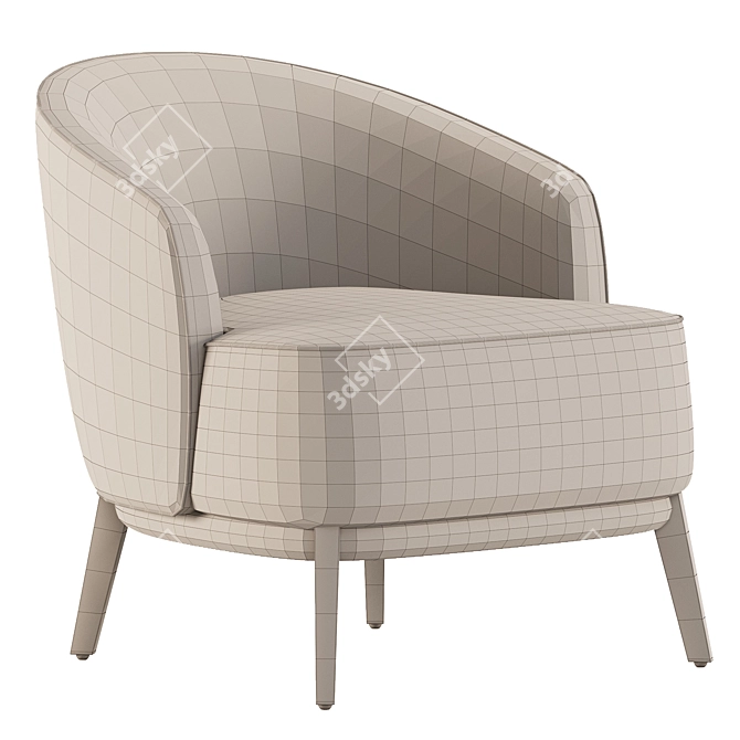 Modern 2017 Megan Maple Chair 3D model image 4