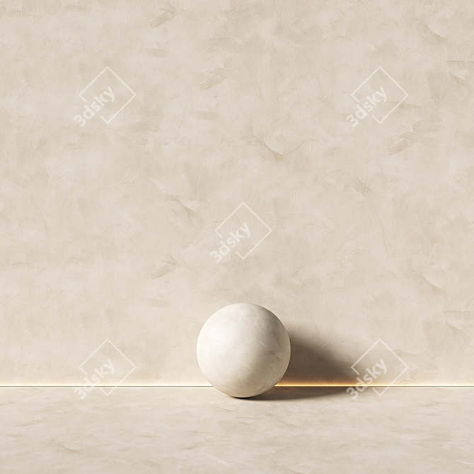 Beige Decorative Plaster Material 3D model image 3