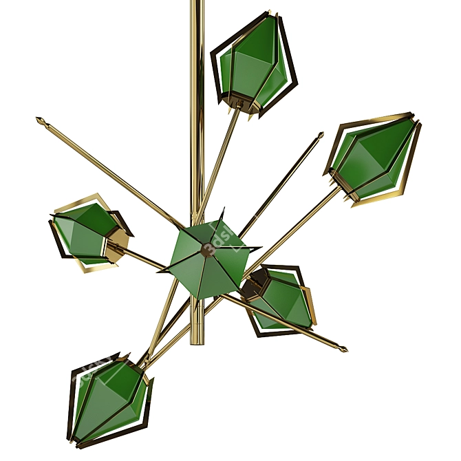 Elegant Harlow Chandelier by Gabriel Scott 3D model image 1