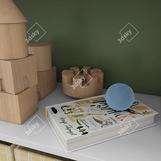 Kids Room Decor Set 3D model image 4