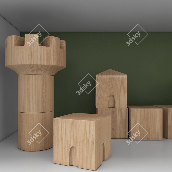 Kids Room Decor Set 3D model image 15