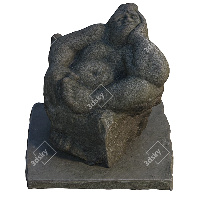  Dreaming Stone Sculpture 3D model image 1