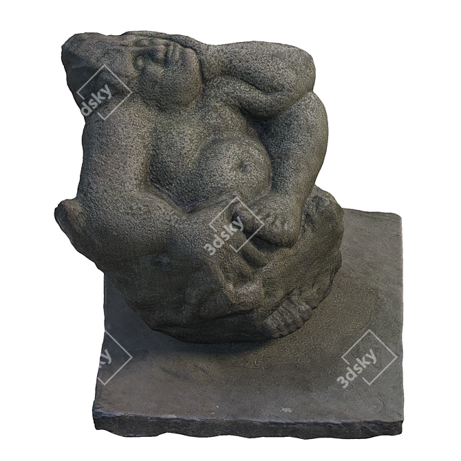  Dreaming Stone Sculpture 3D model image 2