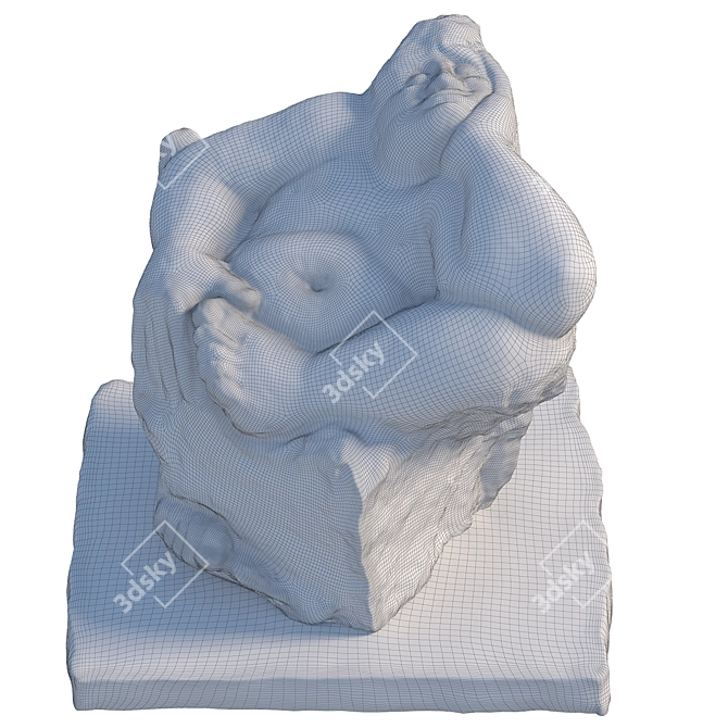 Dreaming Stone Sculpture 3D model image 3
