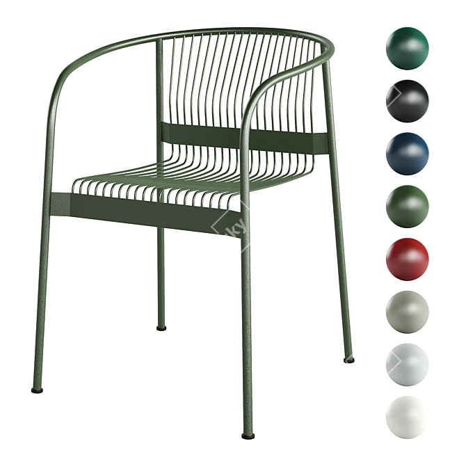  Modern Steel Armchair VELIT 3D model image 1