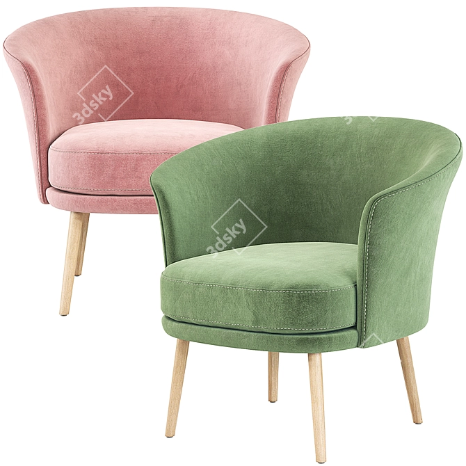 Hay Dorso Armchair 3D Model 3D model image 3