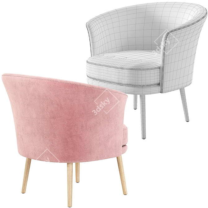 Hay Dorso Armchair 3D Model 3D model image 6