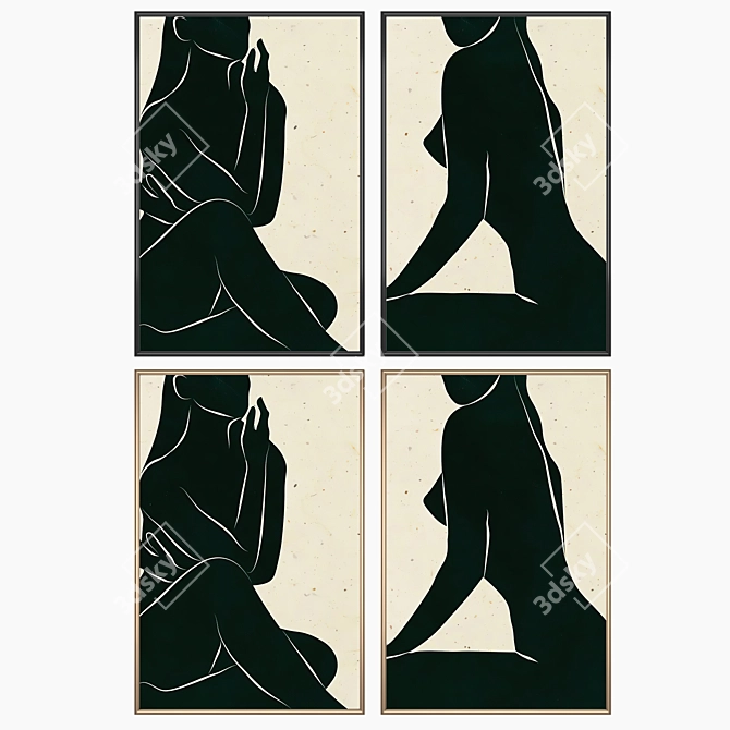 Art Set with Frame Options 3D model image 2