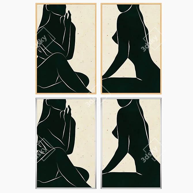 Art Set with Frame Options 3D model image 3