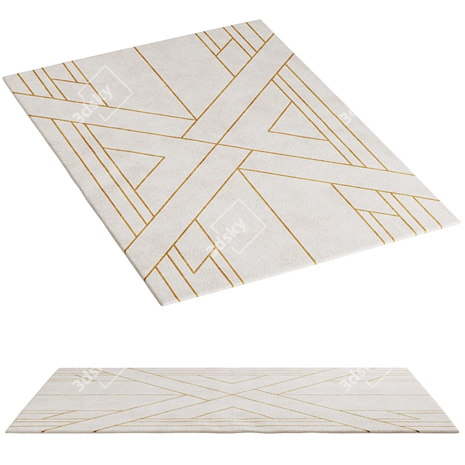 Mayli Texture Rug Set 3D model image 2