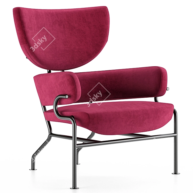 Modern Cassina Armchair 3D Model 3D model image 1
