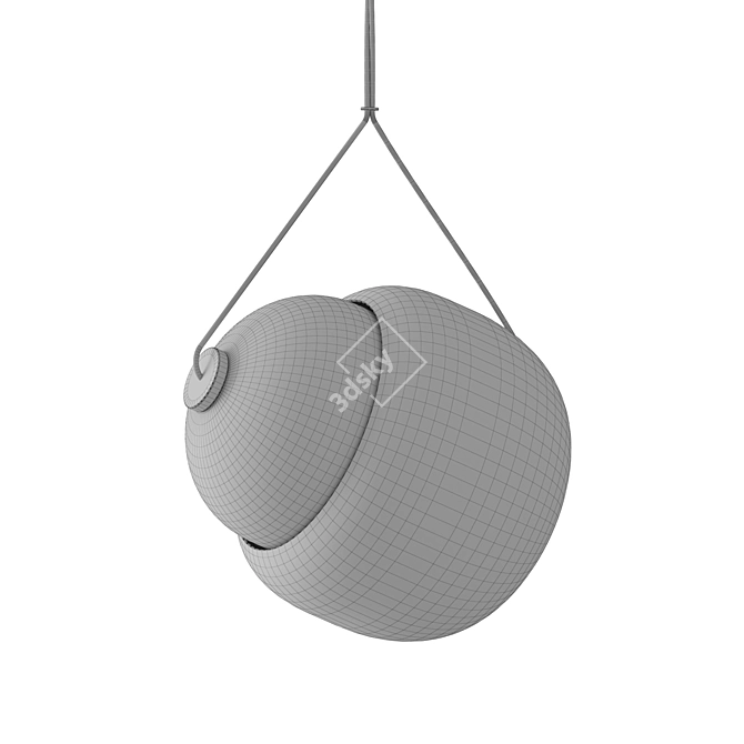 Sleek Glass Pendant Light 3D model image 2