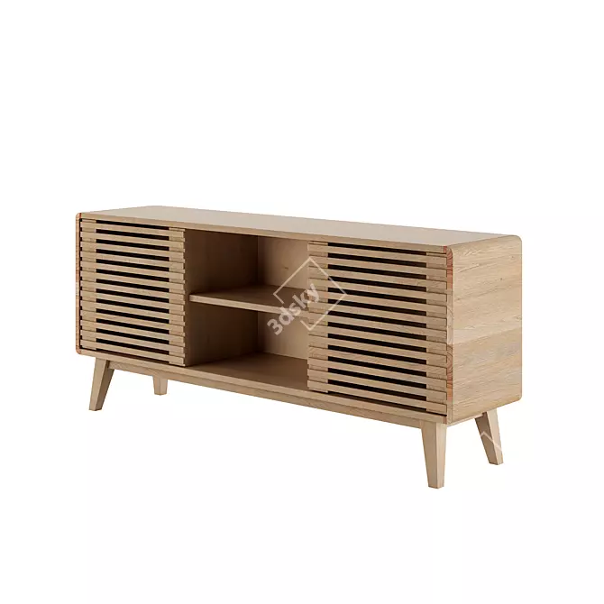  Refactura Solid Wood TV Stand 3D model image 2