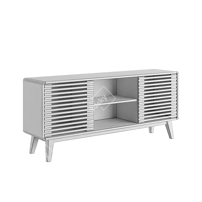  Refactura Solid Wood TV Stand 3D model image 4