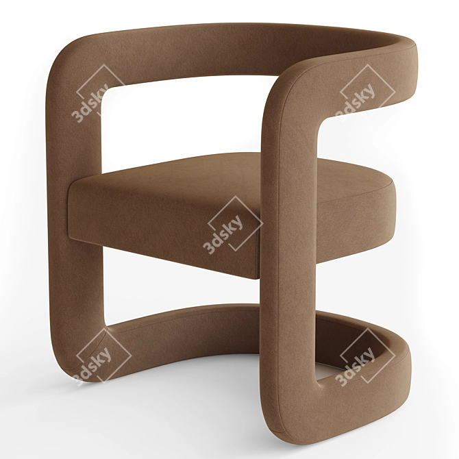 Alton Dining Chair by RH 3D model image 5