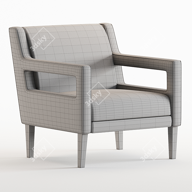 Stylish Madison Park Tyley Armchair 3D model image 4