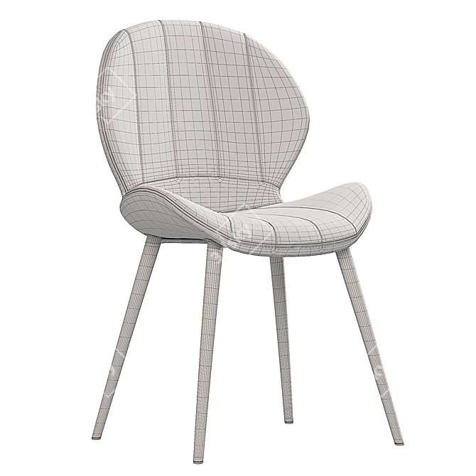 Plush Mika Kitchen Chair 3D model image 5