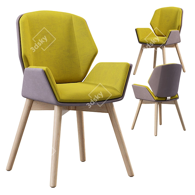 Sleek Boss Design Office Chair 3D model image 2