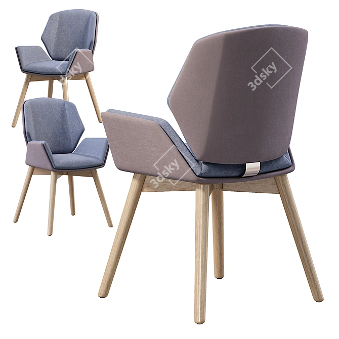 Sleek Boss Design Office Chair 3D model image 3