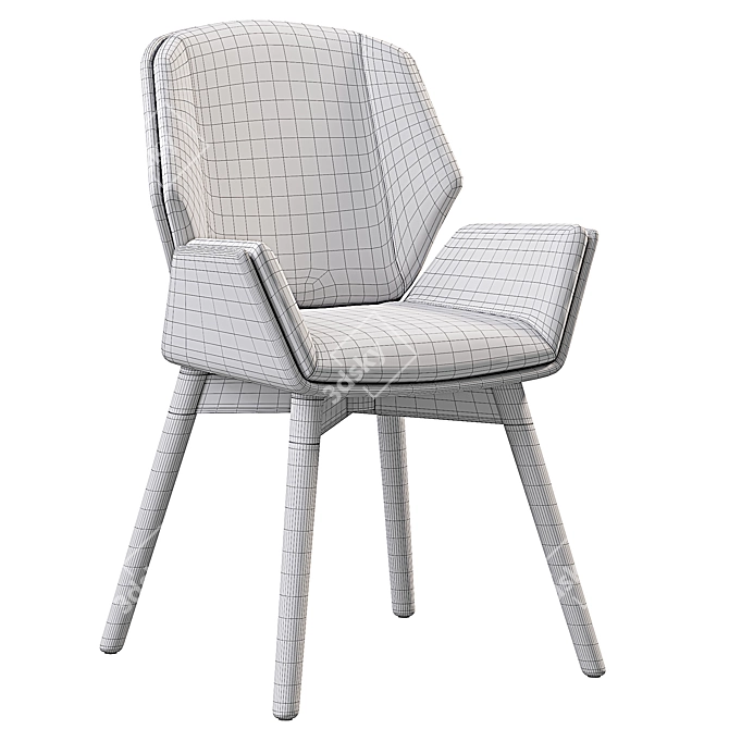 Sleek Boss Design Office Chair 3D model image 5