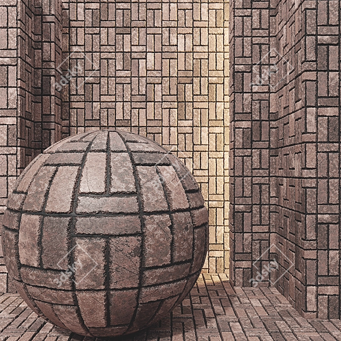 High-Quality Seamless Brick Textures 3D model image 1