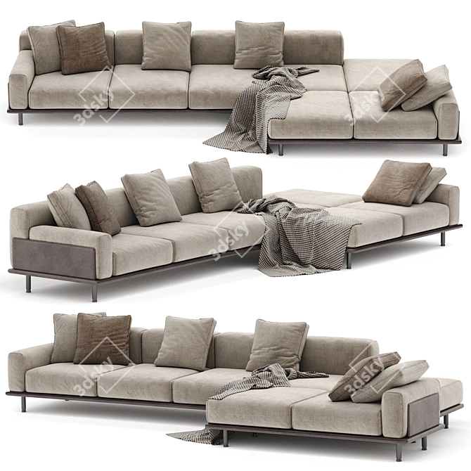 Meridiani Timothy Sofa: Spacious Elegance 3D model image 1
