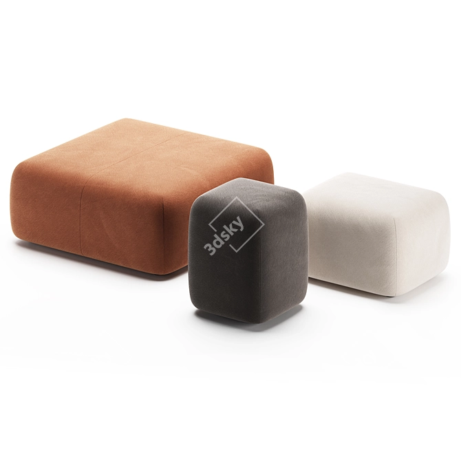 Viccarbe SEASON Pouf Collection 3D model image 3