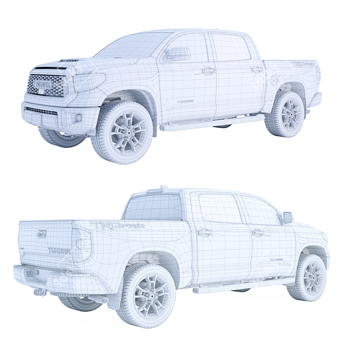 2021 MAX Toyota Tundra TRD 3D model image 5